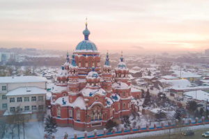 Вечерний Иркутск на автомобиле