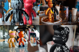 Роспись Мишки Bearbrics в Ресторане Be Italian