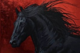 Живопись. Акрил. Огненная Лошадь