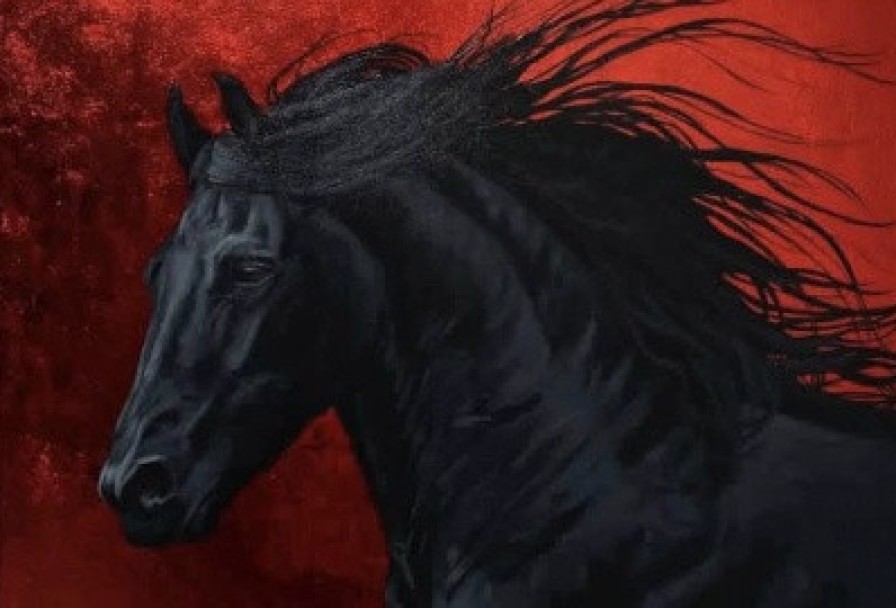 Живопись. Акрил. Огненная Лошадь