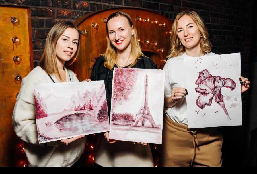 Арт-Вечеринка Artvibes. Рисуем Вином в Ресторане Be Italian