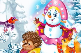 Ёжик и Снежная Царевна Кукольный - Сказки с Люсей Вороной