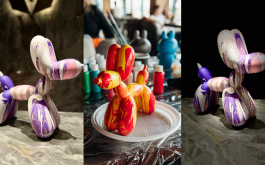 Роспись Собачки Ballon Dog с Видом на Неву и Аврору от Артвайбс