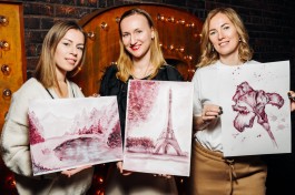 Арт-Вечеринка Artvibes. Рисуем Вином в Ресторане Сплетни Бар Анна Асти