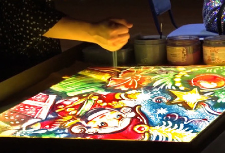 Щелкунчик при Свечах с Песочной Анимацией