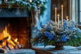 Екатерина Конева. Мастер-Класс Флористика Новогодняя Композиция со Свечами