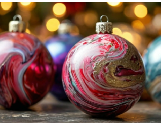 Флюид-Арт. Новогодние Шары