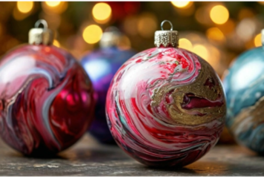 Флюид-Арт. Новогодние Шары