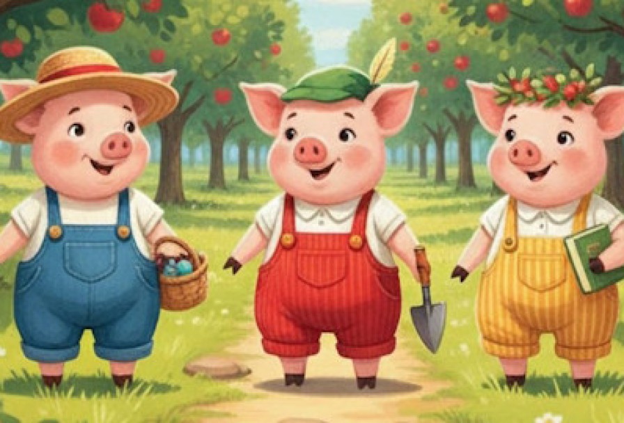 Три Поросёнка и Дюймовочка