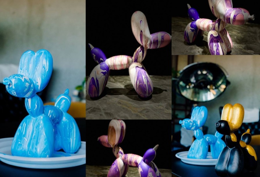 Роспись Собачки Ballon Dog с Видом на Исакий